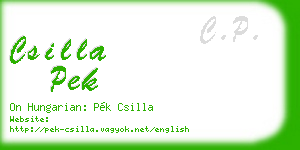 csilla pek business card